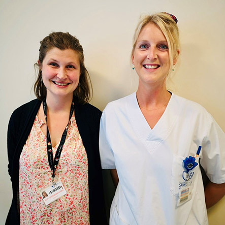 Dr Françoise Steenebruggen et Eileen Danneels (infirmière)